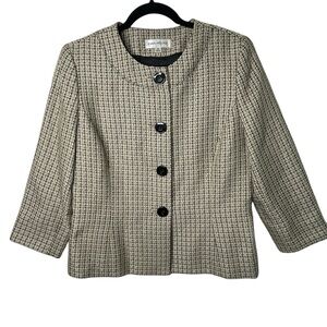 Evan Picone Women's Tweed Woven Blazer Sz 10‎